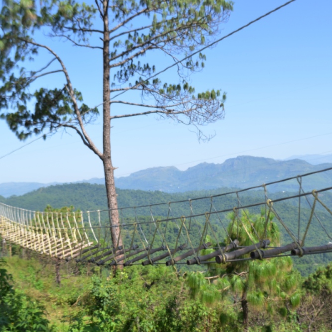 Burma Bridge, Sirmaur Retreat, Jamta